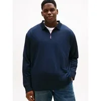 Tommy Hilfiger Big & Tall Langarm-Poloshirt ZIP INTERLOCK POLO Große Größen