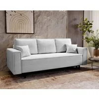 Goldstoff Schlafsofa Cordstoff - LUX 225 cm - Sofa mit schlaffunktion und Bettkasten