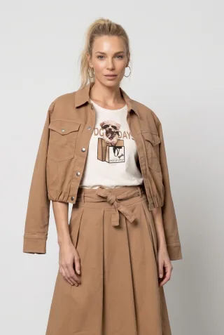monari - Verkürzte Jacke brown sugar - Gr. - 46