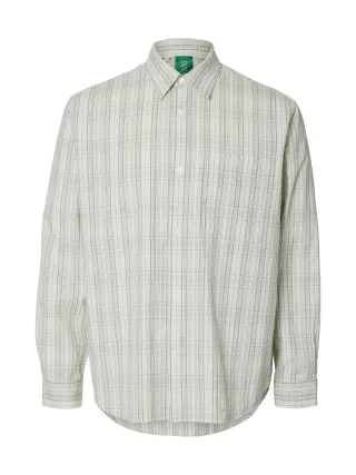 ANNARR - ANRASLUND SEERSUCKER MIX LS SHIRT Birch - Gr. - S