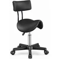 SONGMICS Arbeitshocker Sattelhocker, Höhenverstellbar, 360° Drehbar, bis 150 kg, für Büro, Ergonomischer Arbeitsstuhl aus PU-Leder, 56 x 56 x 68,5-82,5 cm