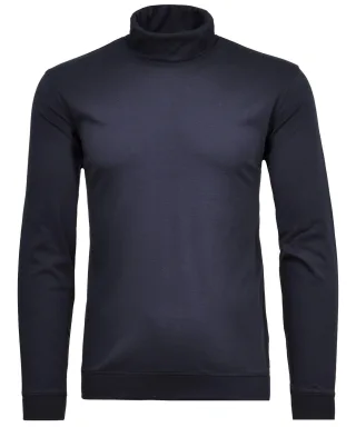 RAGMAN - Rollkragen-Shirt mit Bund dunkelblau - Gr. - XL