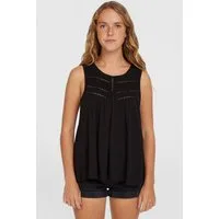 O'Neill Tanktop ESSENTIALS TOKEENA EMBROIDERY TANK mit bestickten Einsätzen am U-Ausschnitt, aus Viskose und Elasthan