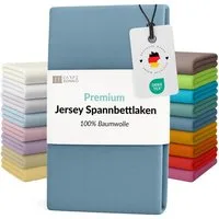 Carpe Sonno Spannbettlaken Jersey Bettlaken 90x200 100x200 140x200 160x200 180x200 200x200 & x220, Jersey, Gummizug: rundum, (1 Stück), Für Matratzen bis 25cm Höhe - 100% Baumwolle - MADE IN EU - OEKO-TEX®