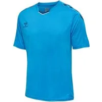 hummel T-Shirt hmlCORE XK Poly Jersey (robuster Doppelstrick) Kurzarm blau Herren
