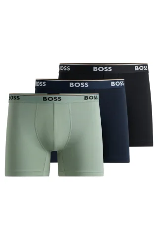 BOSS Menswear Black - BoxerBr 3P Power patterned - Gr. - S