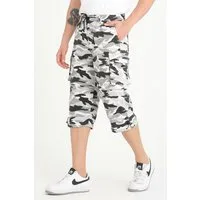 Kendindza Collection Cargoshorts Zipp Off Bermuda Shorts Herren kurze Hose 3/4 Hose Cargo Camouflage Taschen abnehmbare Beine kurze Hose Herren Cargoshorts Sommer