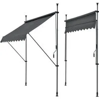 pro.tec Klemmmarkise Markise »Lindos« 250x120cm grau Sonnenschutz