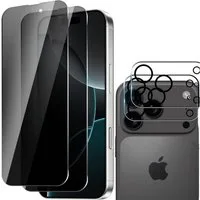 SmartUP Displayschutzglas 2X Blickschutz für iPhone 17 Pro Max Display Kamera Privacy Full 9H für iPhone 17 Pro Max, Blickschutz, Anti-Spy
