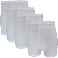 HERMKO Retro Boxer 3942 (Pack, 4er) Bio-Baumwolle Doppelripp Pagen mit Eingriff sehr hoher Leib