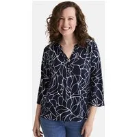 STOOKER WOMEN 3/4-Arm-Shirt MARIE Print Shirt Bluse 3/4-Arm Regular Fit Shirt Bluse Baumwolle Shirt Knopfleiste für Damen