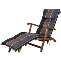 Sun Garden Sesselauflage Deckchair Naxos 20536-800 schwarz-grau-braun 192x49x6 cm Sun Garden