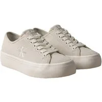 Calvin Klein VULC FLATF LACEUP SUEDE Plateausneaker Freizeitschuh, Schnürschuh, Halbschuh mit seitlichem Logoschriftzug