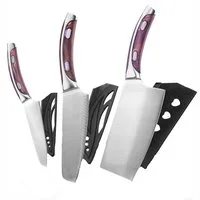 KingLux Messer-Set 3 teiliges Küchenmesser Set Kochmesser Hackmesser Obstmesser Set (3-tlg)