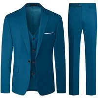 Allthemen Anzug (3 tlg) im Slim Fit ein Knopf Anzüge für Hochzeit