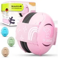 Schallwerk Kapselgehörschutz Mini+ Ohrenschützer für Kleinkinder - Gehörschutz Baby, (Kopfhörer Babys & Kleinkinder, Ohrenschutz für Babys mit verstellbaren Band), bis zu 52cm Kopfumfang