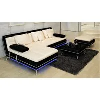 JVmoebel Ecksofa Ledersofa F3015 mit USB-Anschlüssen und modernem Design, Made in Europa