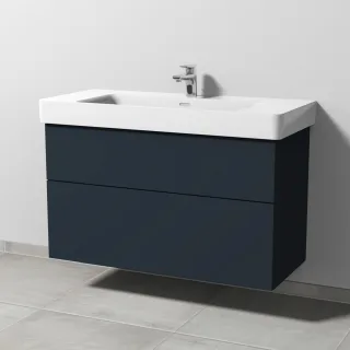 Sanipa 3way Waschtischunterbau zu Laufen Pro S Waschtisch mit 2 Auszügen, Marine-Matt SP7701R