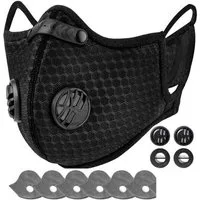 FANNOU Sturmhaube Halbgesichtsmaske Fahrrad Winddicht Sport Maske mit Filter (1-St) Ideal zum Skifahren, Radfahren, Motorradfahren, Skateboarden