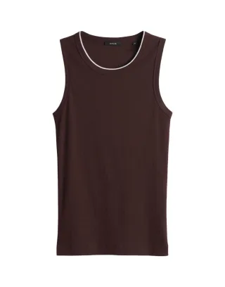 Opus - Geripptes Tanktop - Ilesso braun - Gr. - 42