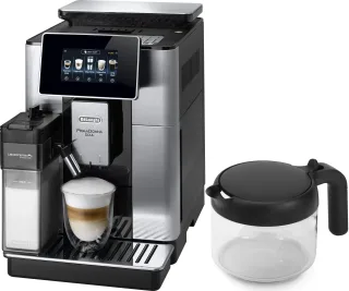 DeLonghi Kaffeevollautomat "PrimaDonna Soul ECAM610.75.MB - Mit Kaffeekannen-Funktion" Inkl. Kaffeekanne, Bean Adapt Technology, Edelstahl, Scheibenmahlwerk