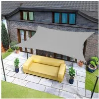 LuxusKollektion Sonnensegel Sonnensegel Quadrat Wasserdicht UV Schutz Garten 5x5 Grau