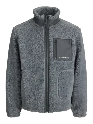 JACK&JONES - JJESOHO TEDDY JACKET NOOS stormy weather - Gr. - S