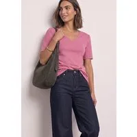 STREET ONE T-Shirt Style Ada Sommershirt mit Herzausschnitt
