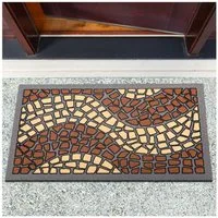 ANRO Fußmatte Rutschfeste Gummibasis Türmatte Schmurzfangmatte, Rechteck, Höhe: 8 mm, 3D-Effekt Größe 40x68cm