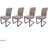 HTI-Living Esszimmerstuhl Schwingstuhl Kinsey Braun (Set, 4 St), Freischwinger Esszimmerstuhl