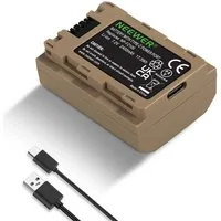 Neewer T-NP-FZ100 Akku 2400mAh, USB-C-Ladekabel, Schnellladung Kamera-Akku 2400 mAh (1 St), Ersatzbatterie für Sony A7CII ZV-E1 A6700 A7III FX3 A9II Kameras