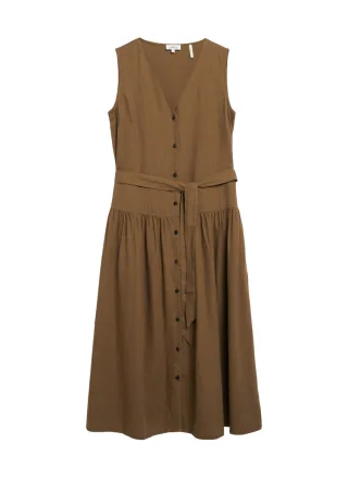 s.Oliver Red Label - Ärmelloses Midi-Kleid braun - Gr. - 38