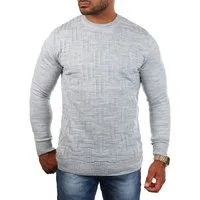 CARISMA Strickpullover Herren leichter Feinstrick einfarbig uni Strickmuster 7814