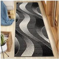 Mazovia Läufer Läufer Flurläufer Modern für Vorzimmer 70 cm Breit Grau dunkegrau, 70 x 100 cm, Kurzflor, Meterware, Höhe 8 mm
