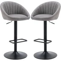 WAHSON OFFICE CHAIRS Barhocker höhenverstellbar drehbar Barstuhl aus Handtuchstoff 2er Set