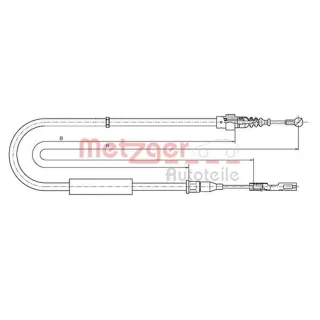 Metzger Handbremsseil hinten Audi A2 10.7512