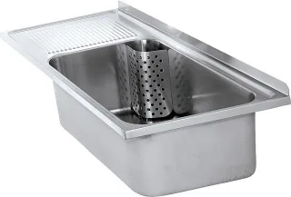 KWC Aquarotter Mehrzweckbecken, SIRIUS, Edelstahl, 1100x357x550 mm, Tropfteil links, 2000100062 2000100062