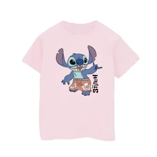 Disney Mädchen Lilo & Stitch Bermuda-Shorts T-Shirt aus Baumwolle (Babyrosa)