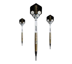 Unicorn Hexium Style 03 Gold &amp; Black Softdarts - 23g