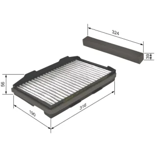 Bosch Aktivkohle-Innenraumfilter Saab 9-5