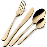 PINTINOX Besteck-Set Princess (24-tlg), 6 Personen, Edelstahl 18/10, PVD Beschichtung, spülmaschinengeeignet