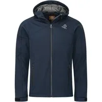 Gradnetz Softshelljacke Herren marineblau (1-St) Kapuze mit Gummizug