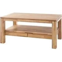 MCA furniture Couchtisch Couchtisch Gordon, Asteiche massiv, mit Schubkästen, 115X70, Eiche (no-Set), Breite 115 cm, Tischplatte aus Massivholz