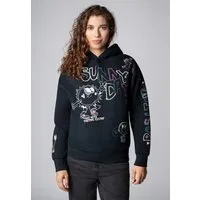 SUBLEVEL Kapuzenpullover Damen Hoodie mit auffälligen Prints Sweater, Kapuzensweatshirt mit seitl. Eingrifftaschen