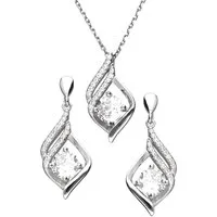 Limana Schmuckset 925 Silber Ohrstecker Halskette mit Anhänger Kette mit Ohrringe (inkl. Schmuckdose), Geschenkset Idee Geschenk für Sie Frauen Damen Freundin Mutter