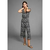 Laura Scott Jumpsuit mit V-Ausschnitt