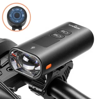 Astrolux BK7 Wireless Remote Smart Bicycle Headlight - 1600 Lumens with Digital Screen, Anti-glare, 5200mAh USB Recharge