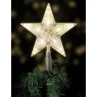 Spetebo Christbaumspitze Weihnachtsbaum Spitze - LED STERN - 10 LED (1-tlg), beleuchtet
