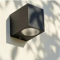 Maxkomfort Außen-Wandleuchte Up & Down Wandlampe GU10, schwarz/weiß/silber, IP44, 1 bis 2-flammig, ohne Leuchtmittel, Modern, IP44 - wetterfest, exkl. Leuchtmittel