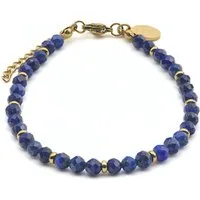 LAVISA Armband Edelstein Armband - 4mm Naturstein Perlen Granat